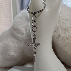 Silver Crucifix Key Holder